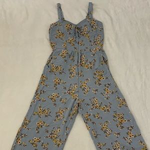 Target small blue cape length jumper with flowers